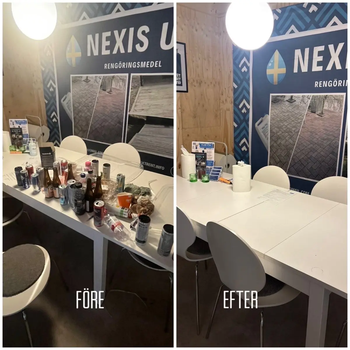Före och efter — Personalrummet